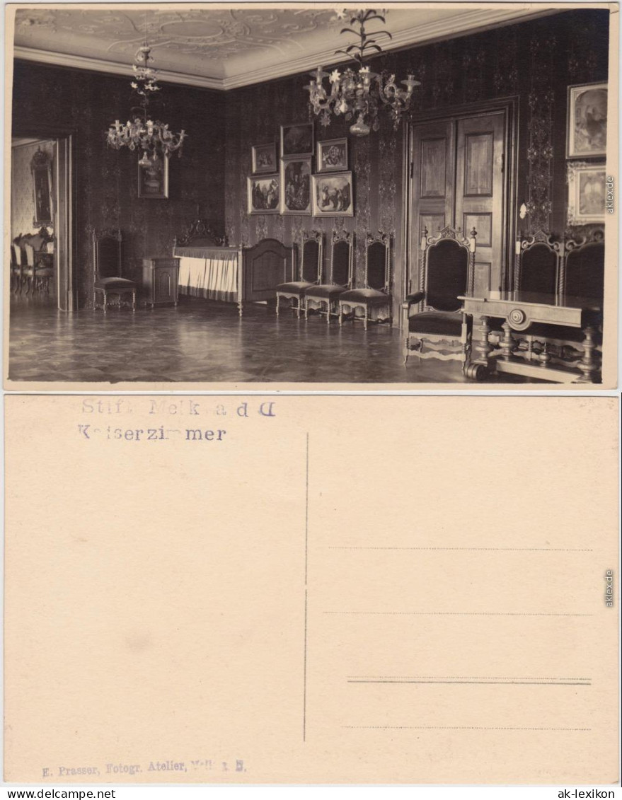 Melk Stift Melk - Kaiserzimmer Foto Ansichtskarte 1930