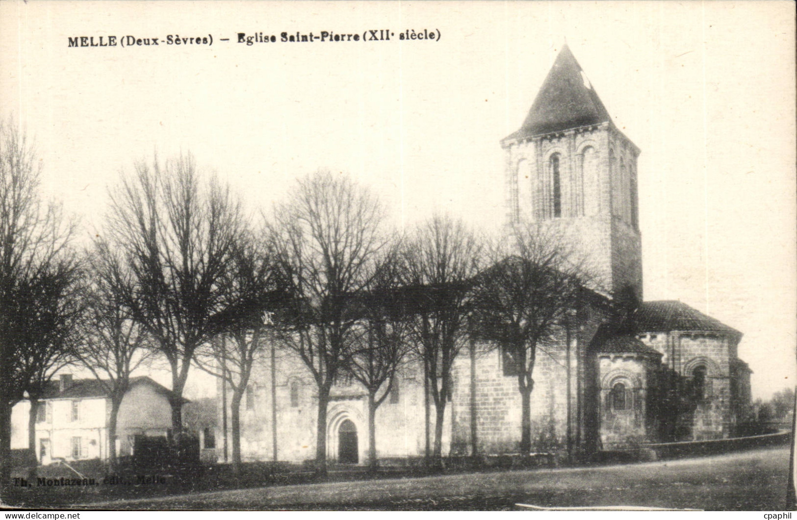 Melle CPA Eglise Saint Pierre