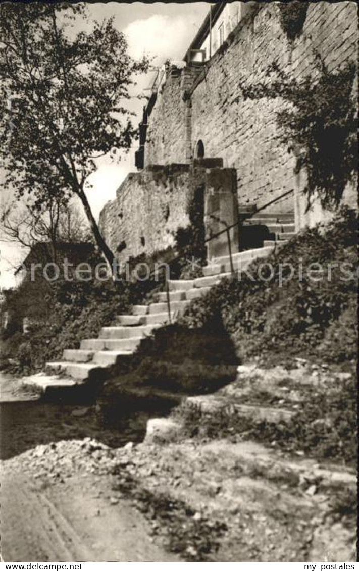 Mellrichstadt Partie an der Stadtmauer