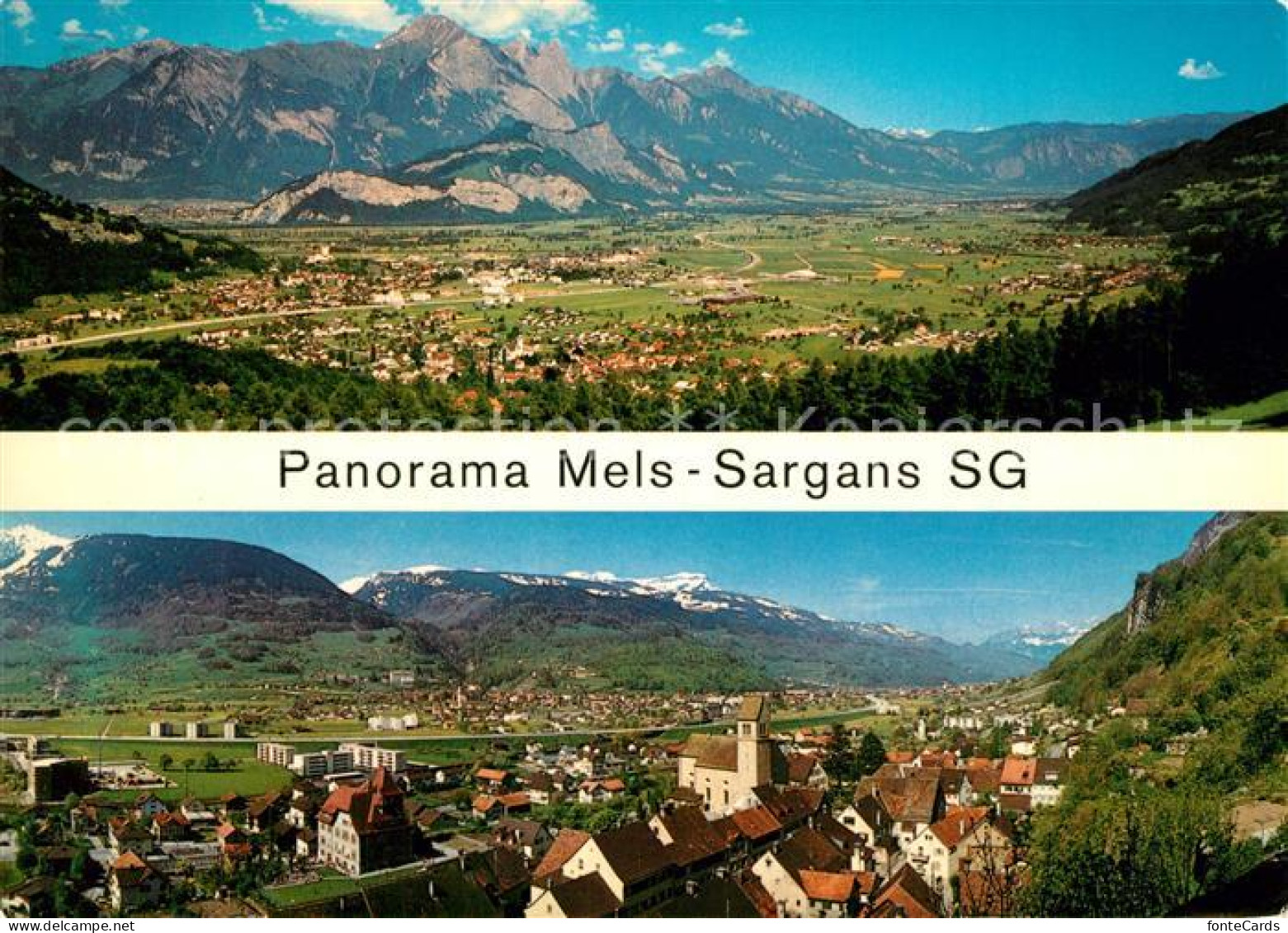 Mels Panorama Mels Sargans Alpen