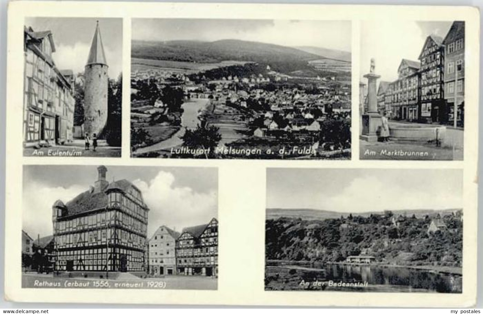 Melsungen Fulda Melsungen Eulenturm Rathaus Marktbrunnen