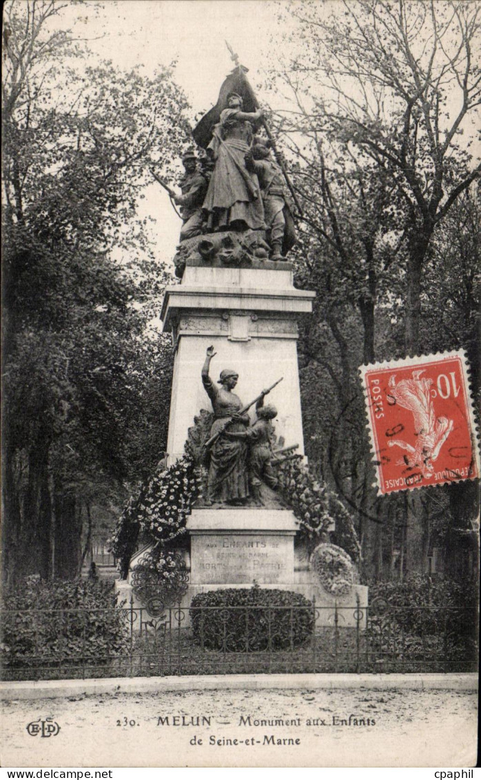 Melun - Monument aux Enfants - CPA