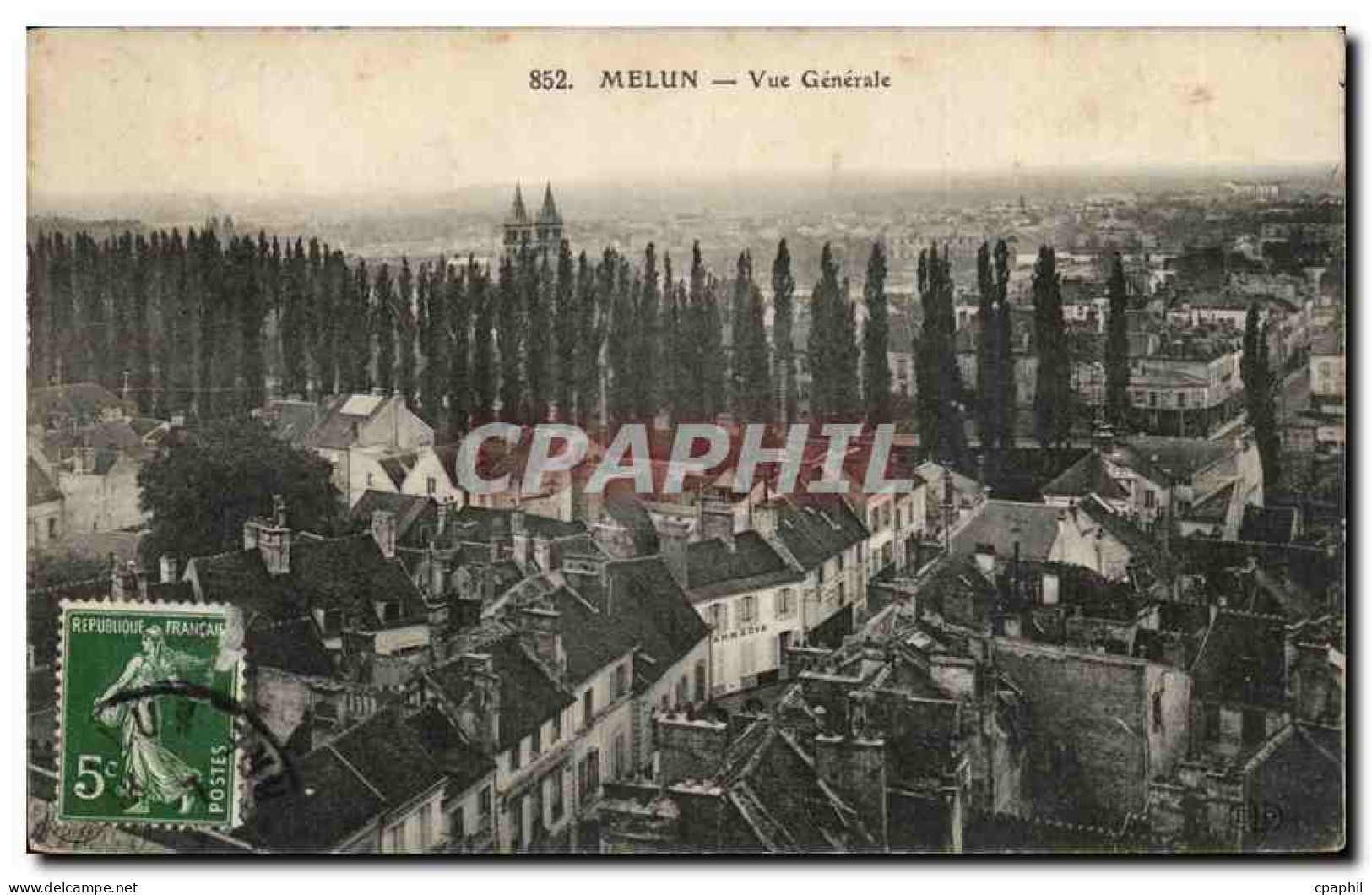 Melun - Vue Generale CPA