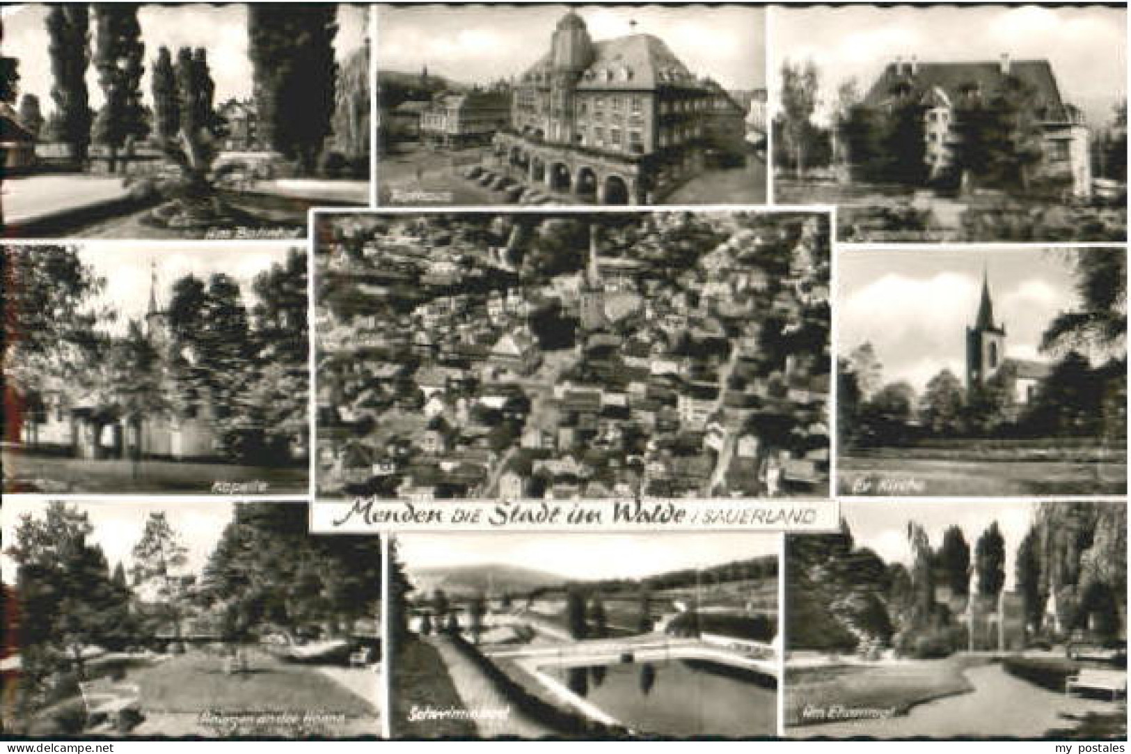 Menden Sauerland Menden Kapelle Bahnhof Rathaus Jugendherberge Kirche Ehrenmal