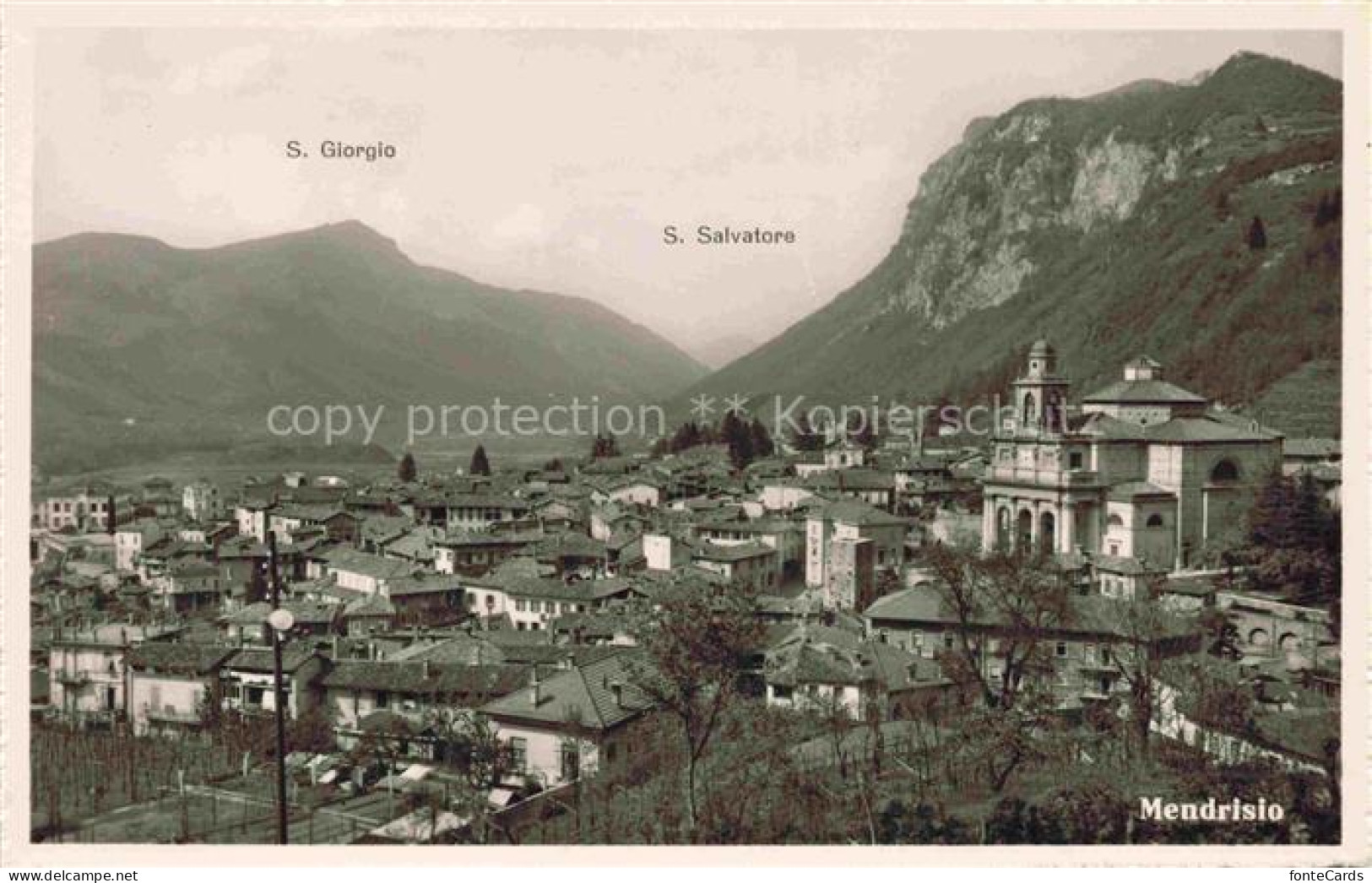 Mendrisio TI Panorama e San Giorgio San Salvatore