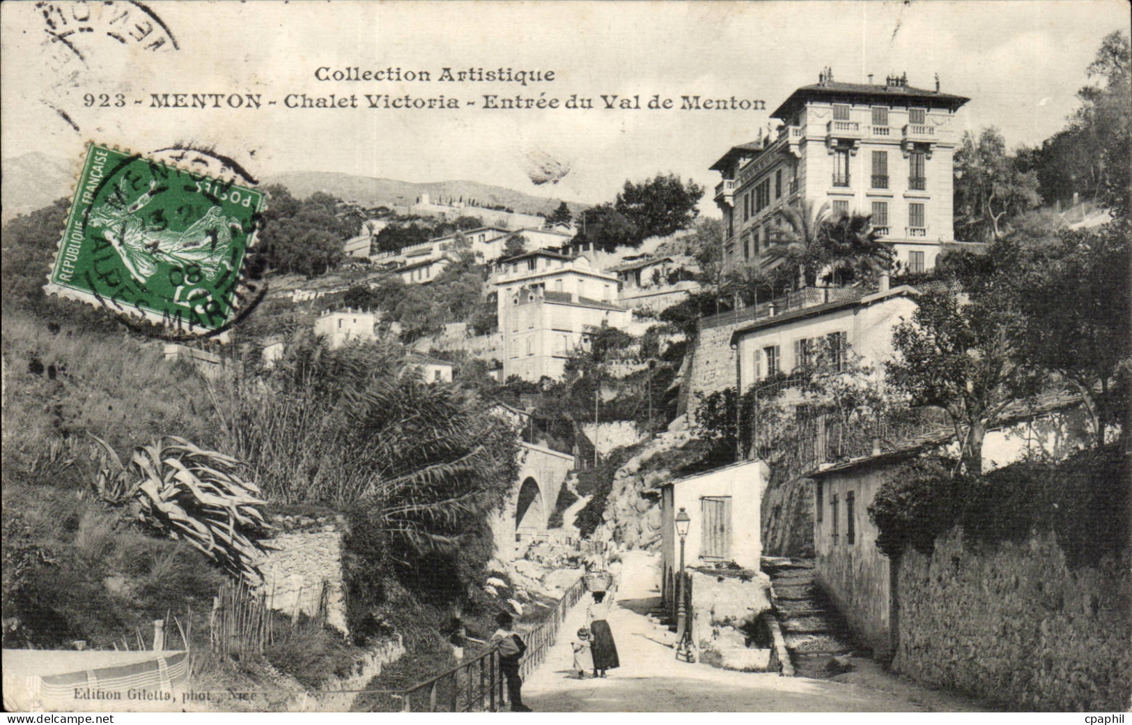 Menton - Chalet Victoria - Entree du Val de Menton - CPA