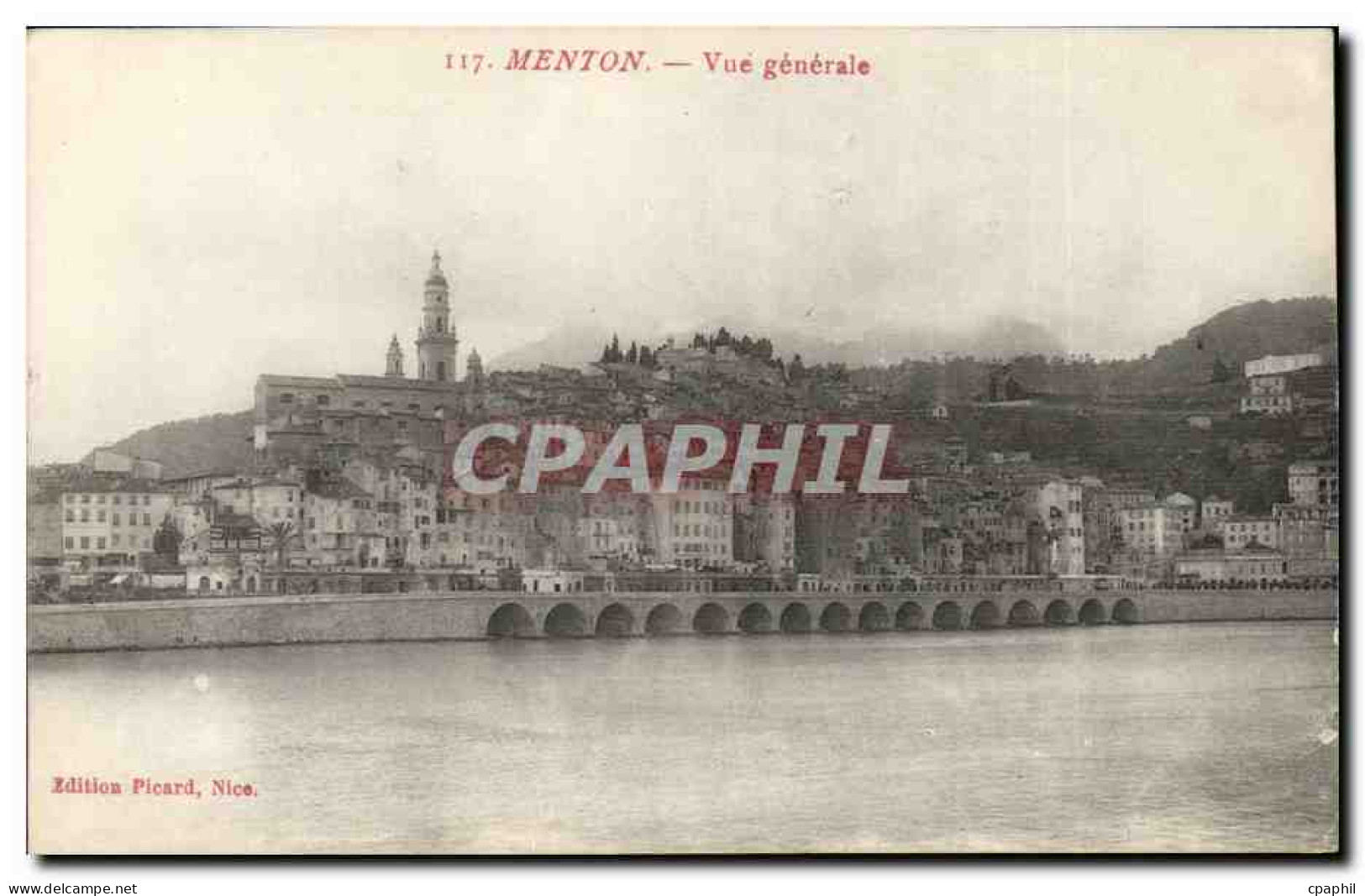 Menton CPA Vue generale