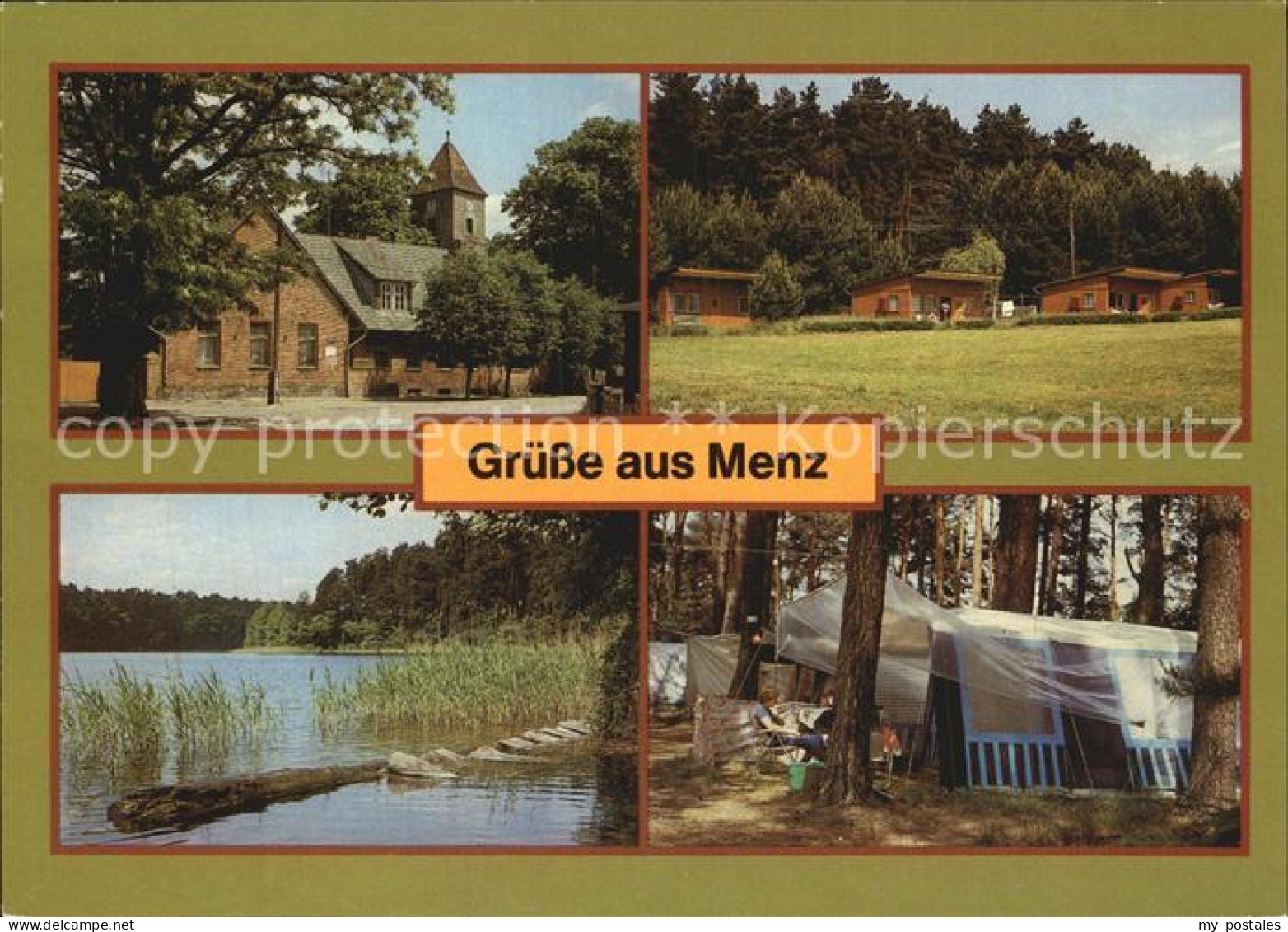 Menz Gransee Schulplatz Bungalows Roofensee Zeltplatz