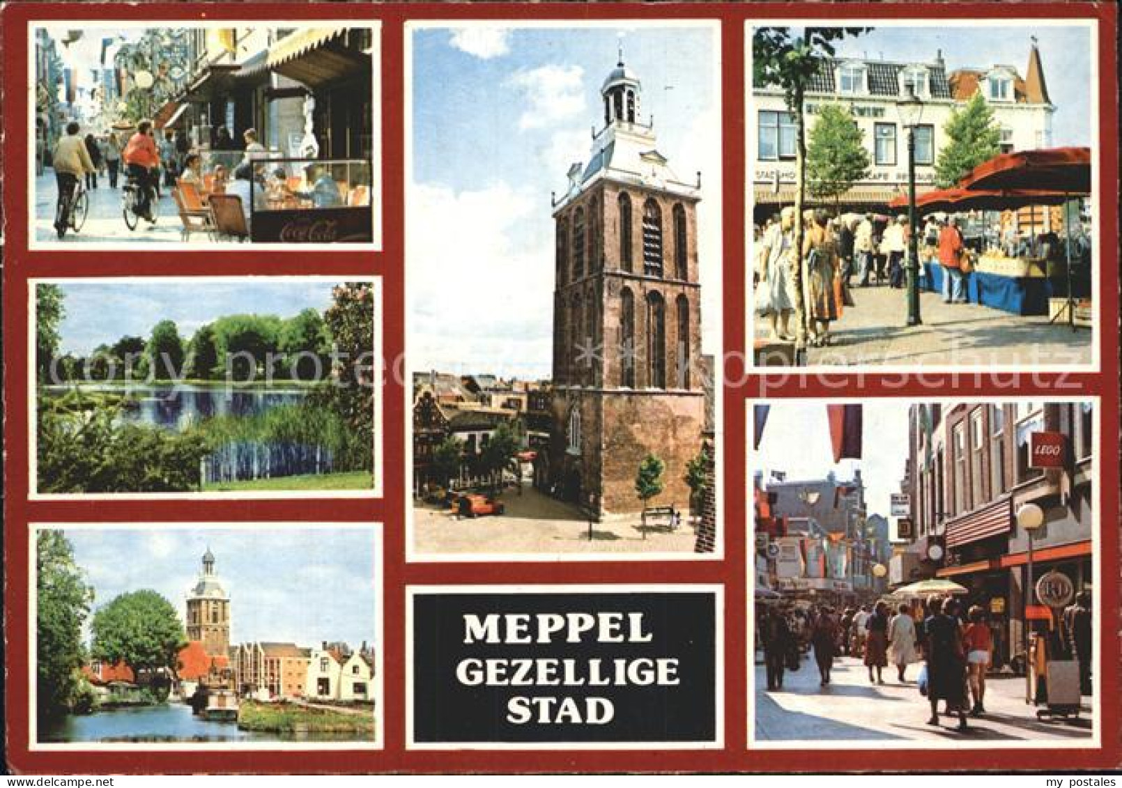 Meppel Orts und Teilansichten Kirche Einkaufsstrasse