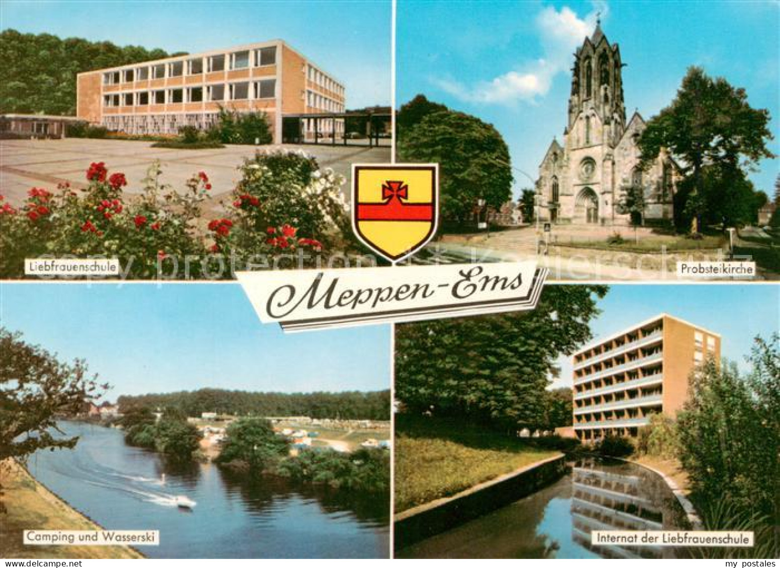 Meppen Ems Liebfrauenschule Probsteikirche Camping und Wasserski Internat der Li