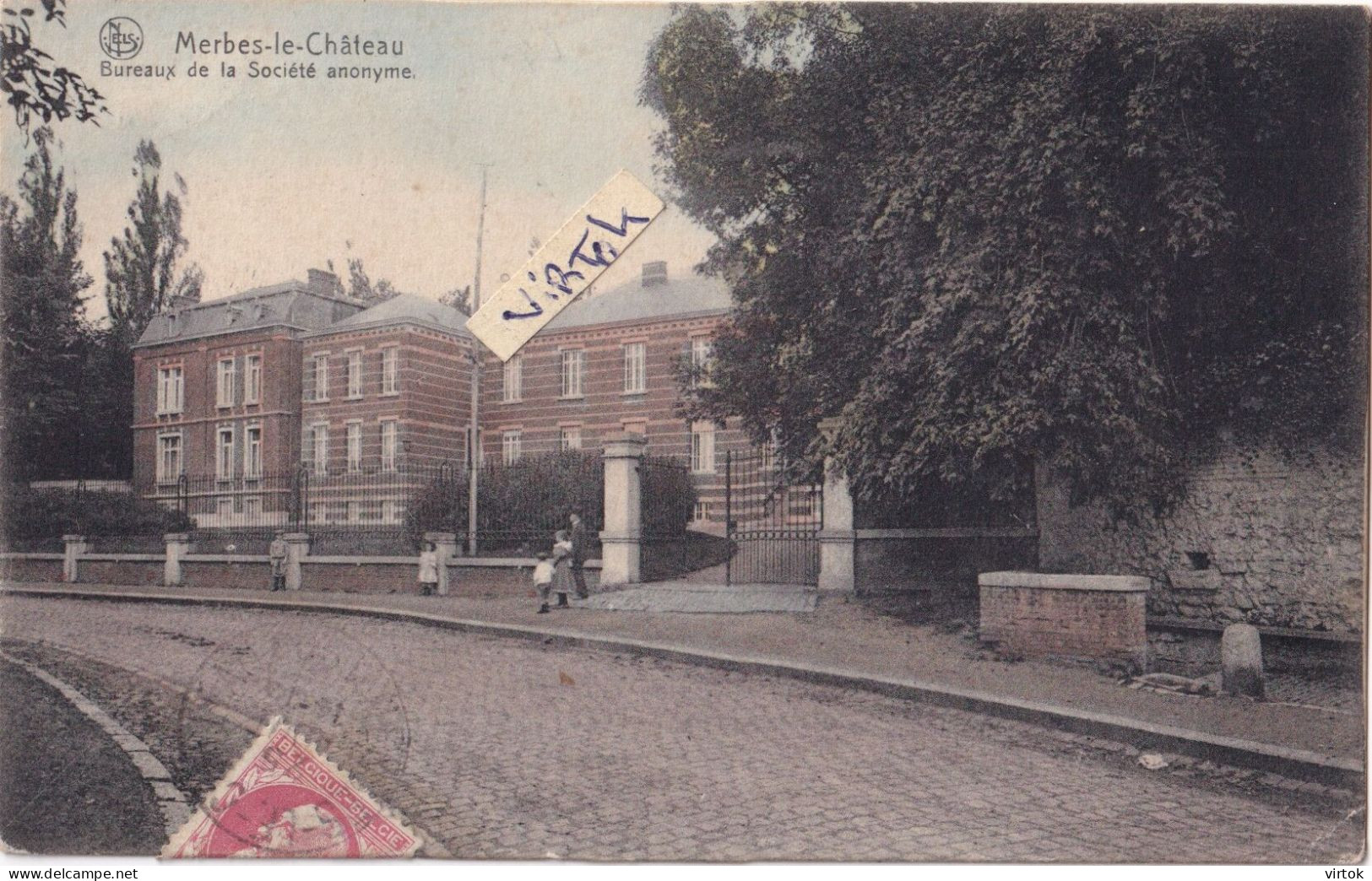 Merbes-le-chateau : bureaux ..............(  en couleur )    1909