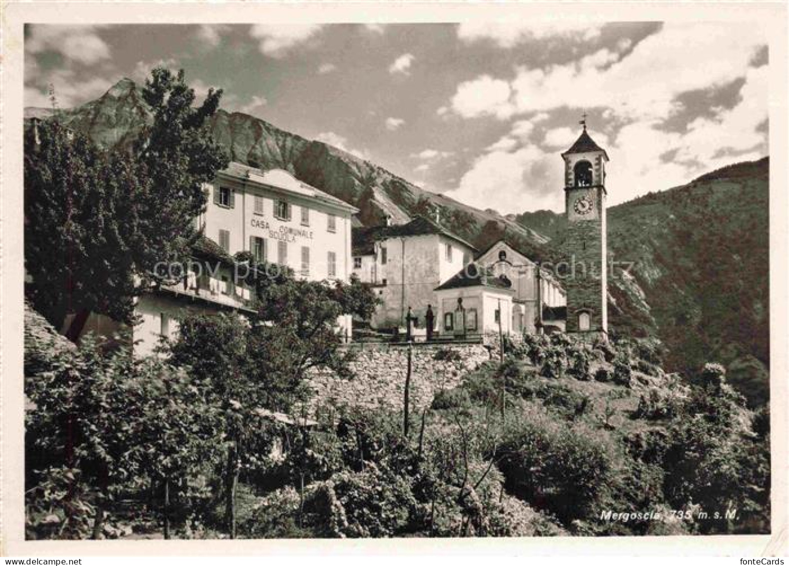Mergoscia Locarno TI Casa Comunale Scuola