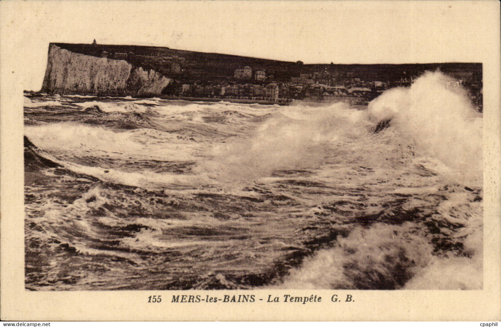 Mers les Bains CPA La tempete