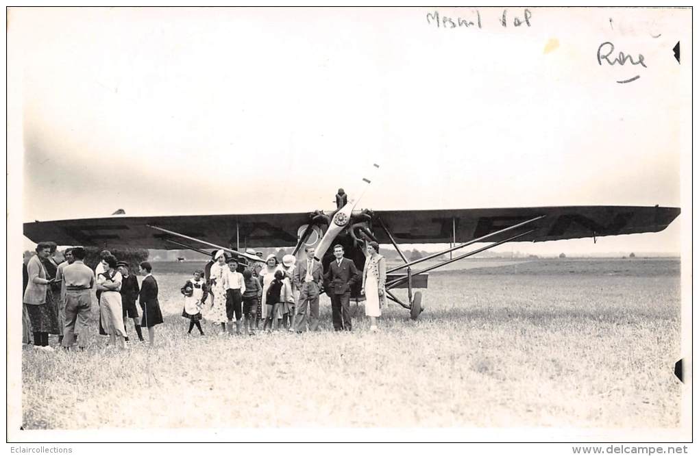 Mesnil-Val  76    Un avion  (carte photo)