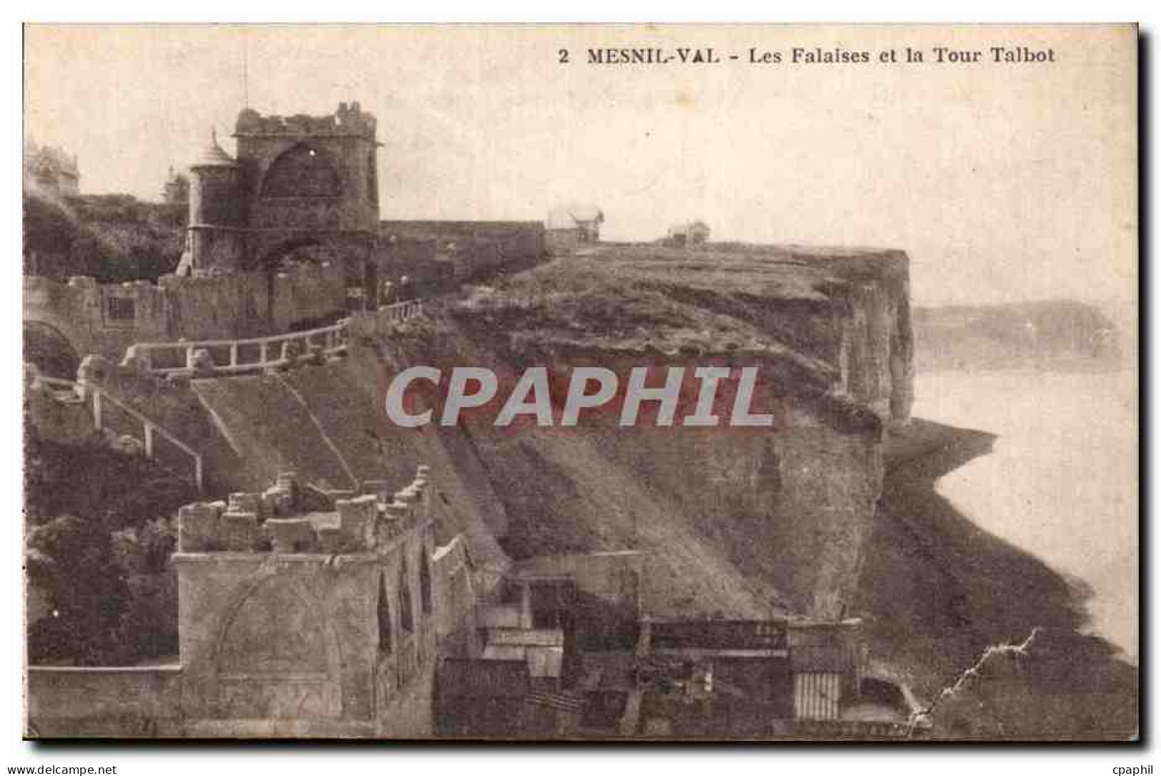 Mesnil Val - Les Falaises et la Tour Talbot - CPA