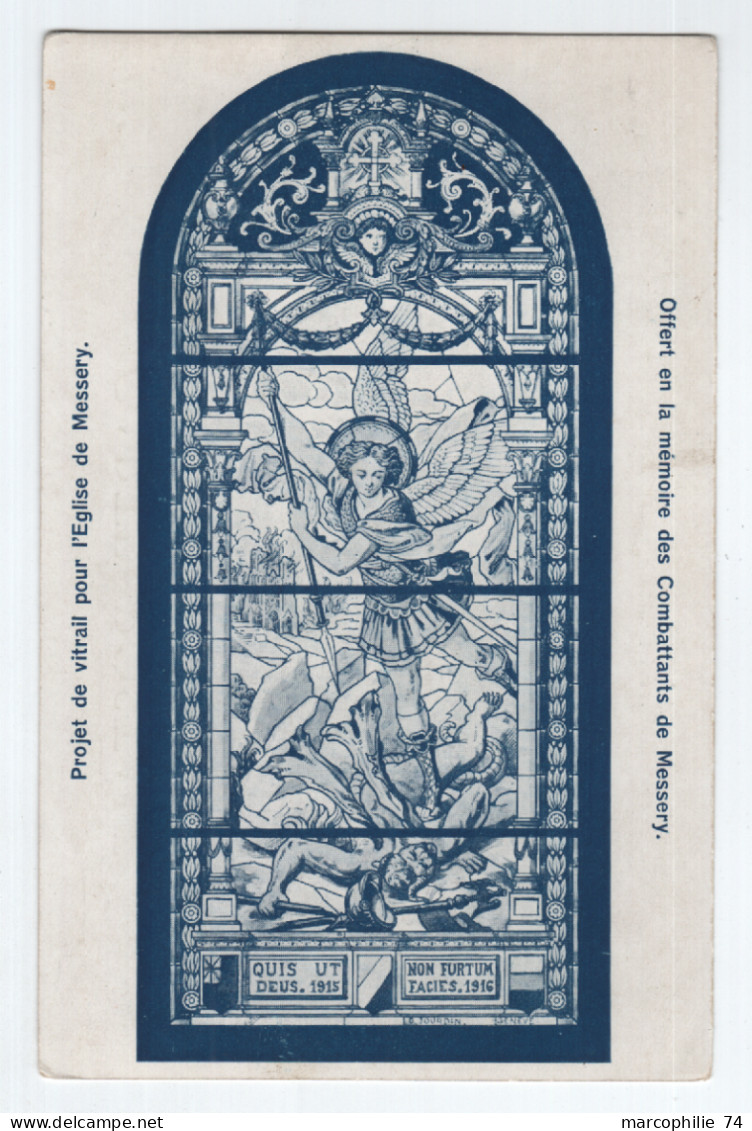 MESSERY CARTE OFFERT EN LA MEMOIRE DES COMBATTANTS DE MESSERY
