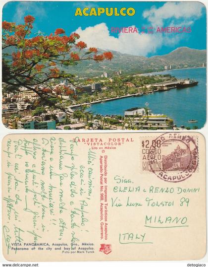 ACAPULCO - MESSICO - MEXICO - VISTA PANORAMICA - VIAGG. 1972 -79172-