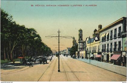 CPA AK Avenida Hombres ilustres y Alameda MEXICO (1058286)