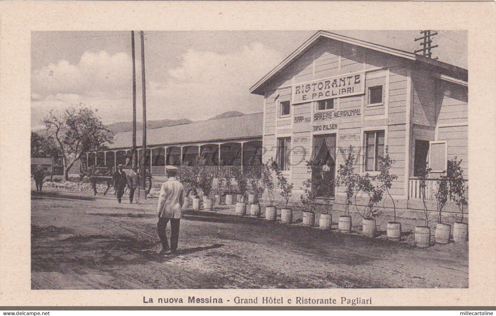 MESSINA - La Nuova Messina, Grand Hotel e Ristorante Pagliari, Cartolina