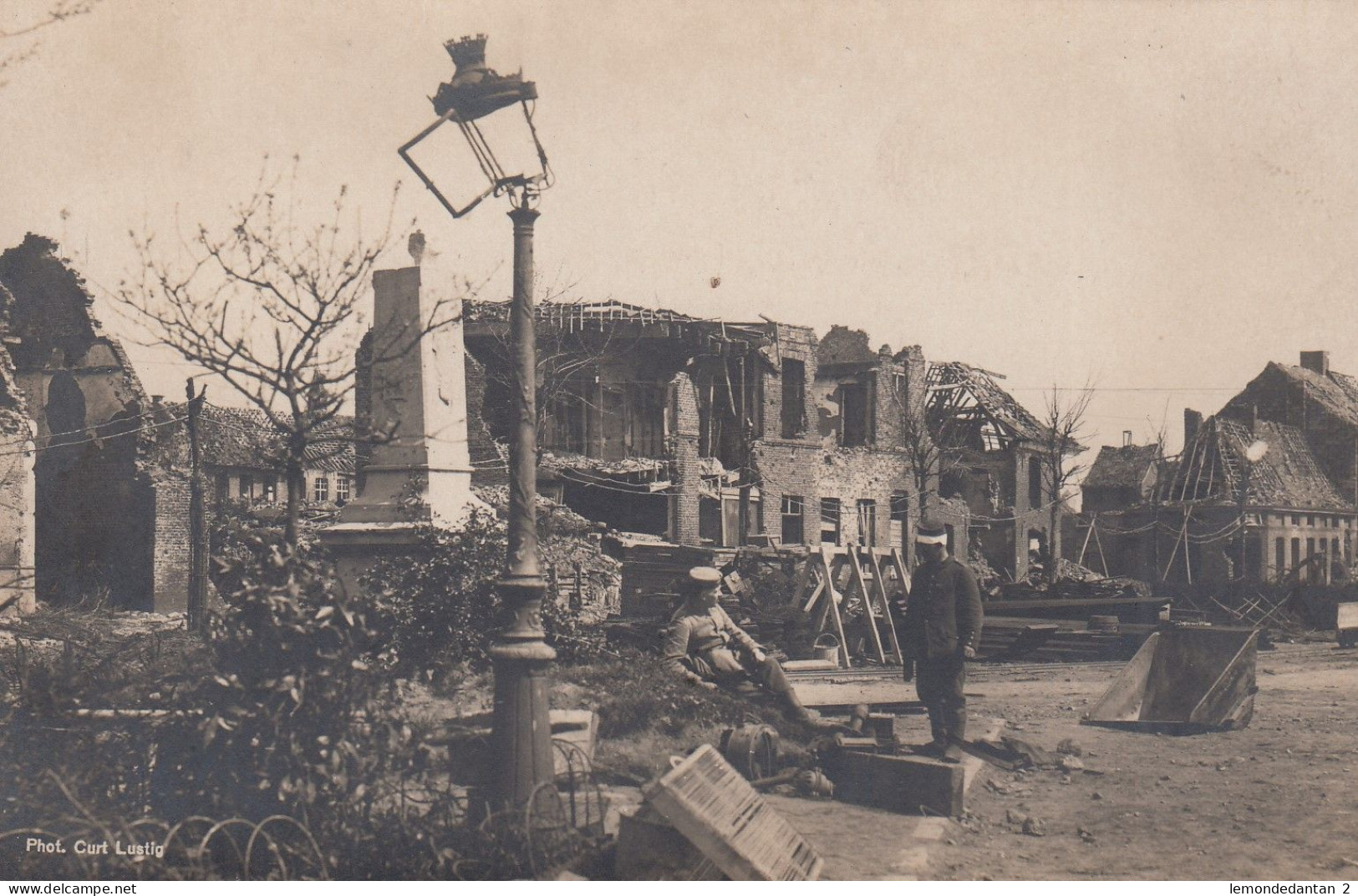 Messines - Mesen - Kirche Messines - Eglise détruite - Phot. Curt Lustig