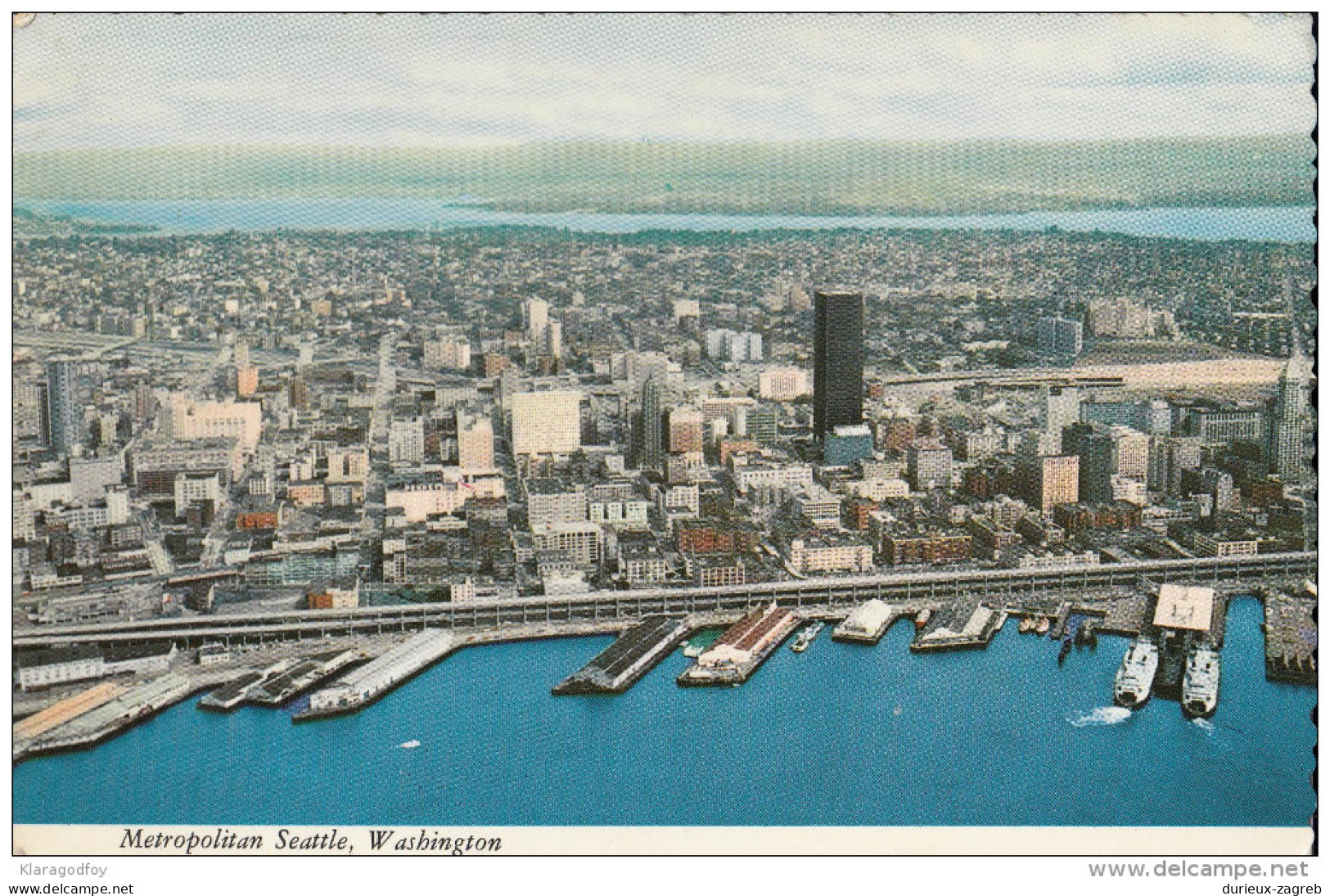 Metropolitan Seattle old postcard travelled 1972 bb151102