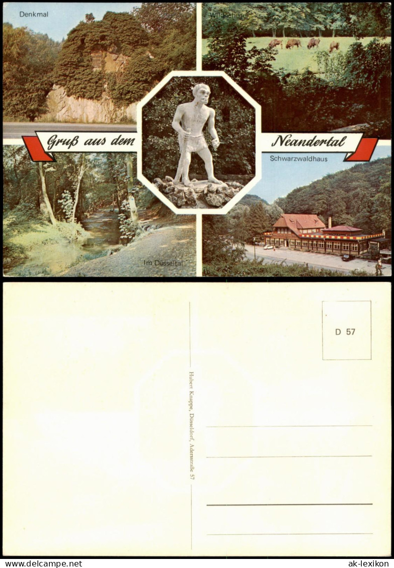 Mettmann Mehrbildkarte, Denkmal, Schwarzwaldhaus, Neandertaler 1985