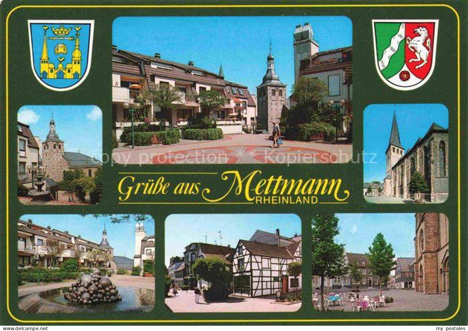Mettmann NRW Orts und Teilansichten Stadtplatz Kirchen