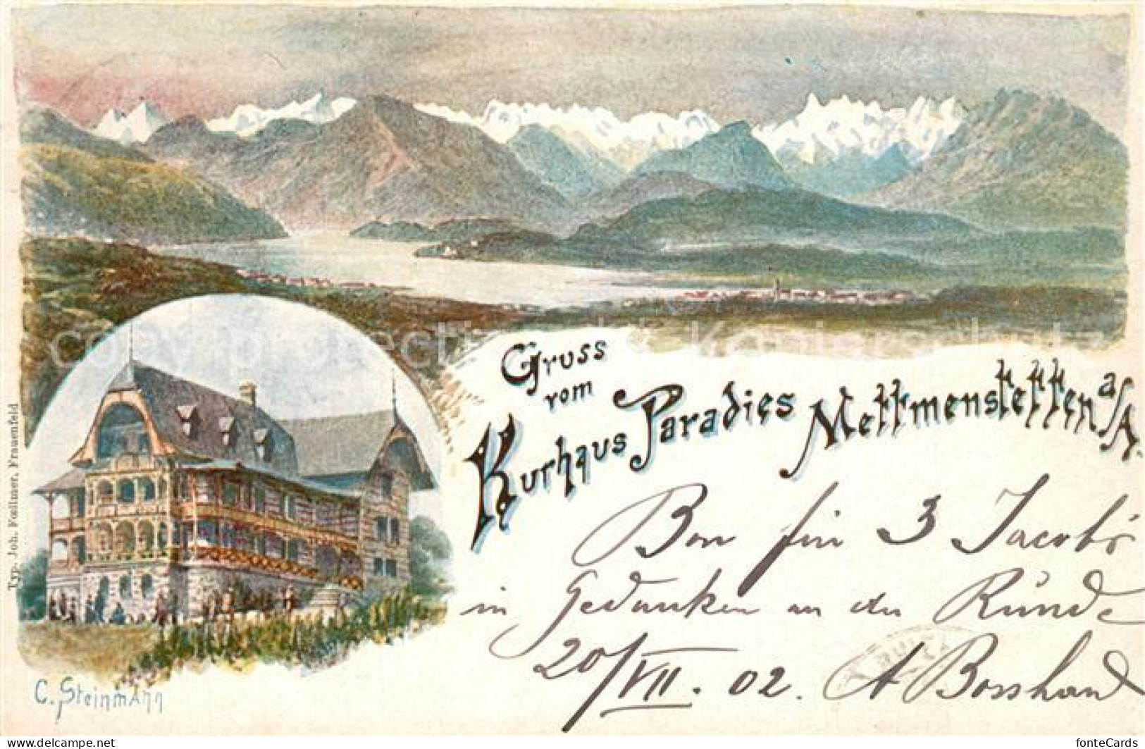 Mettmenstetten Panorama Kurhaus Paradies