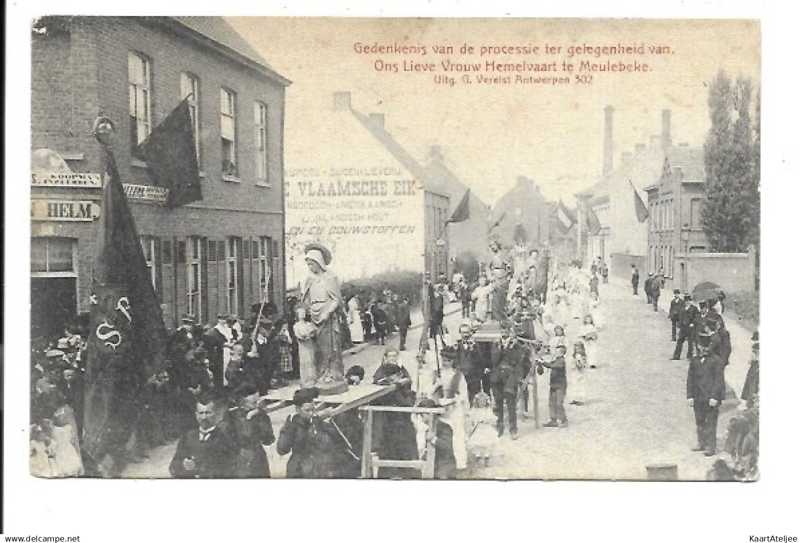 Meulebeke - Gedenkenis van de processie ter gelegenheid van OLV. Hemelvaart.