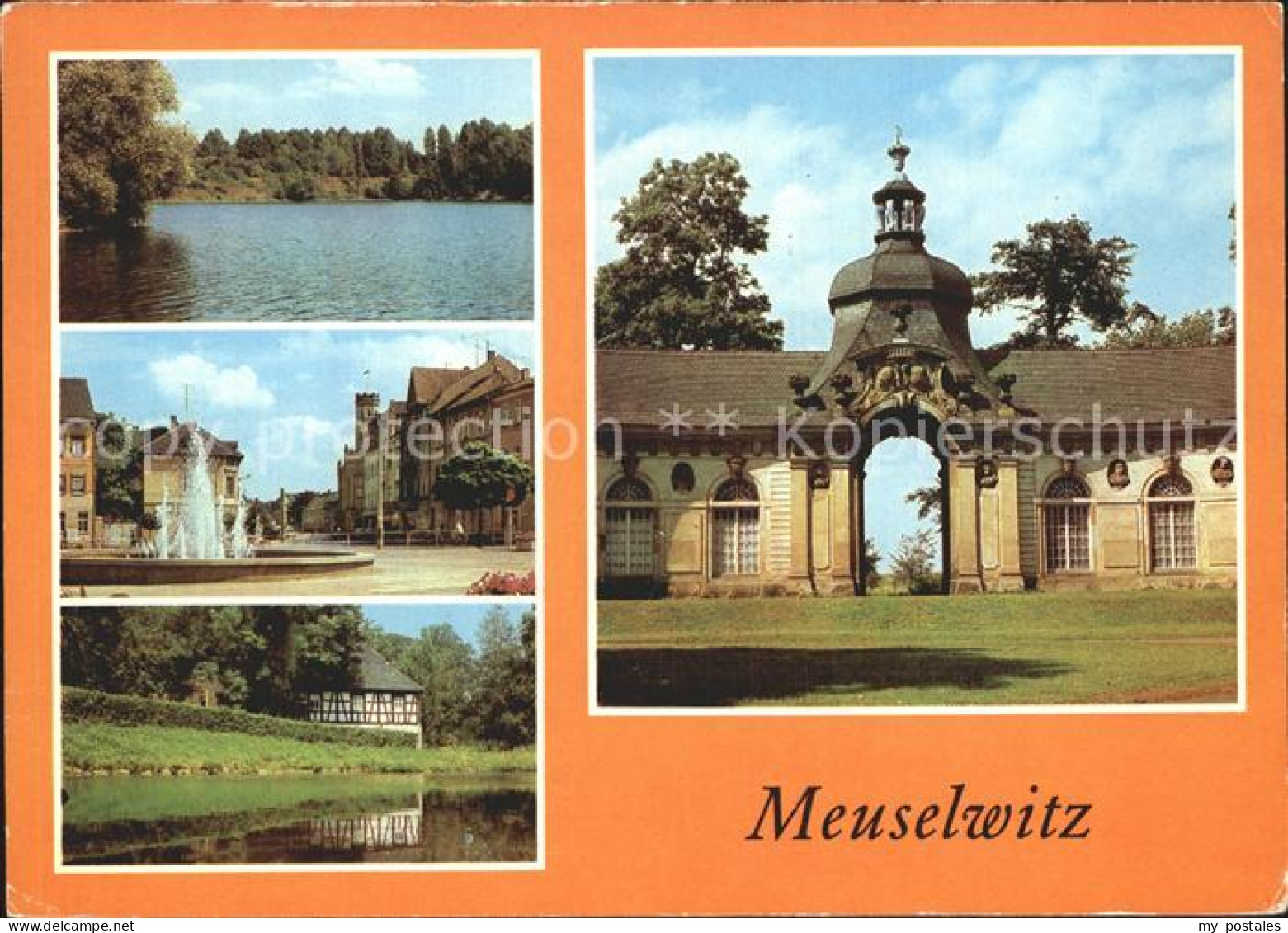 Meuselwitz Hainbergsee Markt Springbrunnen Alte Muehle Muehlteich Park Orangerie