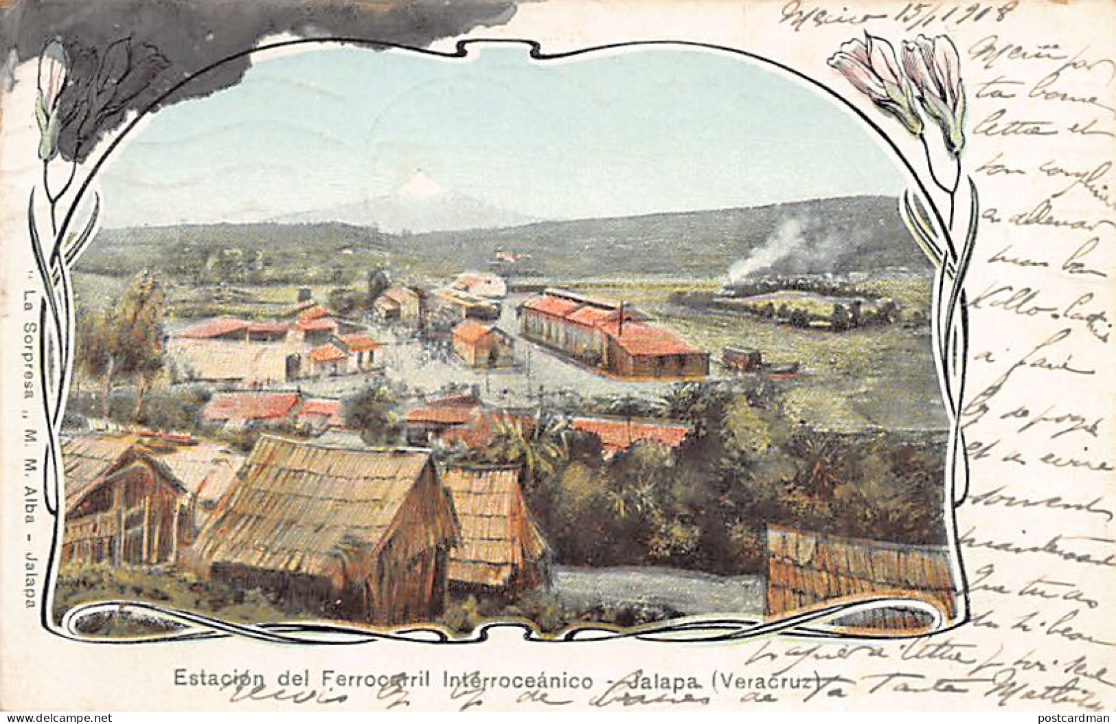 México - JALAPA - Estacion del Ferrocarril Interroceanico - Ed. La Sorpresa