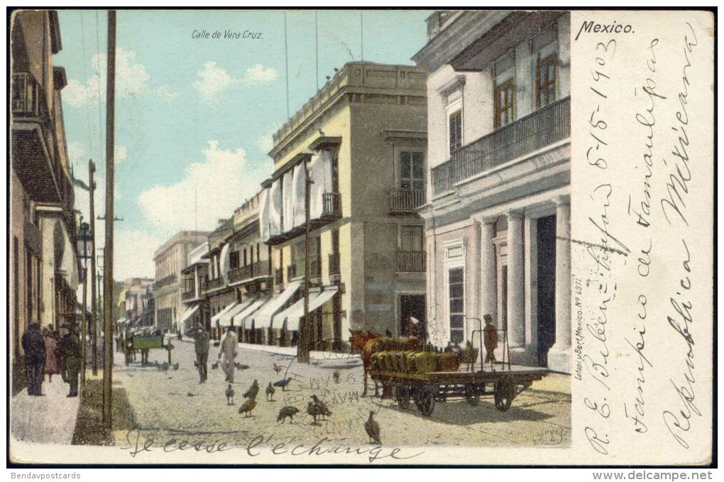 mexico, MEXICO, Calle de Vera Cruz (1903) Stamp