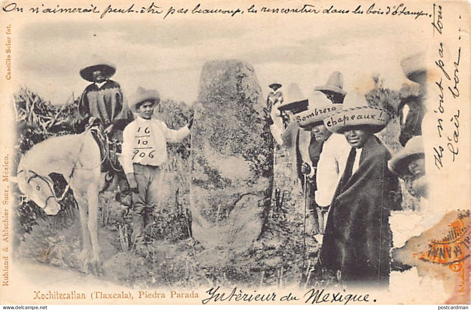 México - Xochitecatlan (Tlaxcala) - Piedra Parada - Caecilie Seler Fot. - Ed. Ruhland & Ahlschier