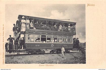 Ciudad de México - Carro Eléctrico 59 - Ed. Ruhland & Ahlschier