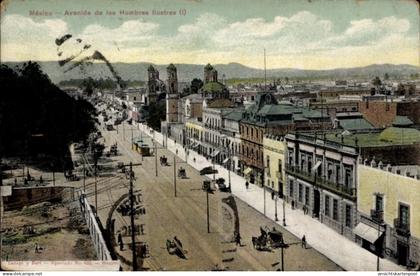 CPA Ciudad de Mexico Mexico City Mexiko Stadt, Avenida de los Hombres Ilustres