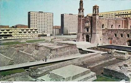 ► CPSM  Mexique   Plaza  antiguas piramides santiago