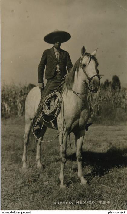 Mexico // Carte Photo - RPPC // Charro 1936// RARE
