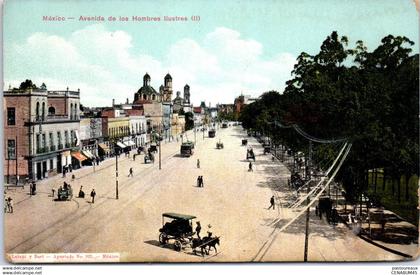 MEXIQUE - MEXICO - avenida de los hombres illustres