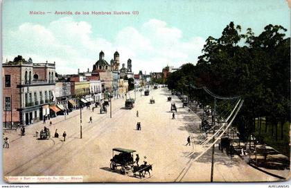 MEXIQUE - MEXICO - avenida de los hombres illustres