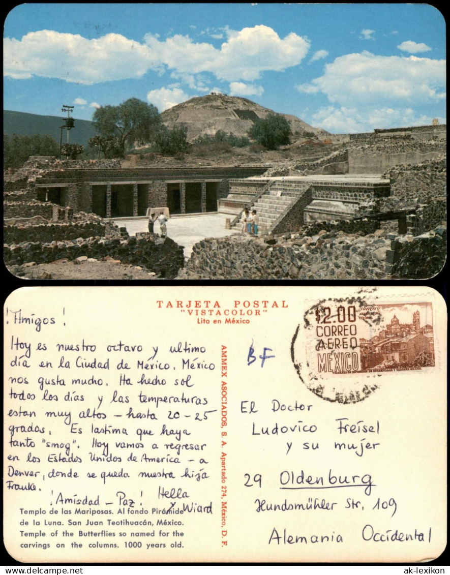 .Mexiko Méjico San Juan Teotihuacán México Templo de las Mariposas 1970