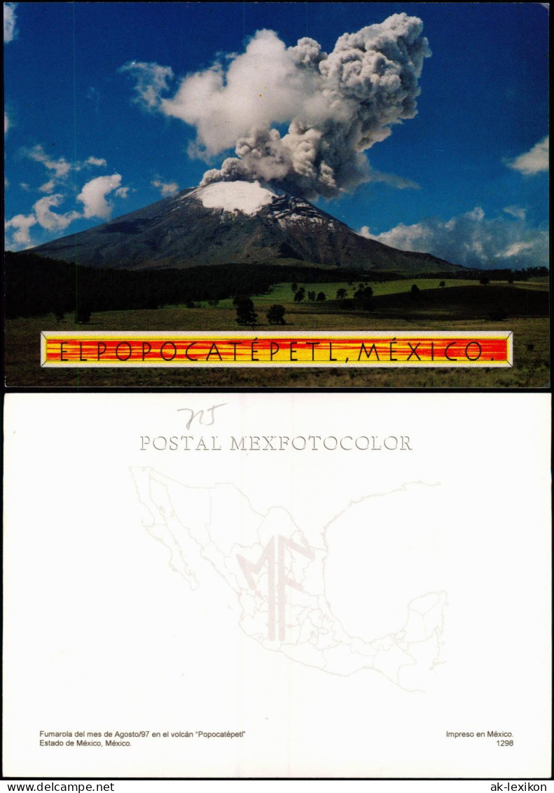 .Mexiko Méjico Vulkan-Ausbruch Fumarola del volcán Popocatépeti Estado  1997