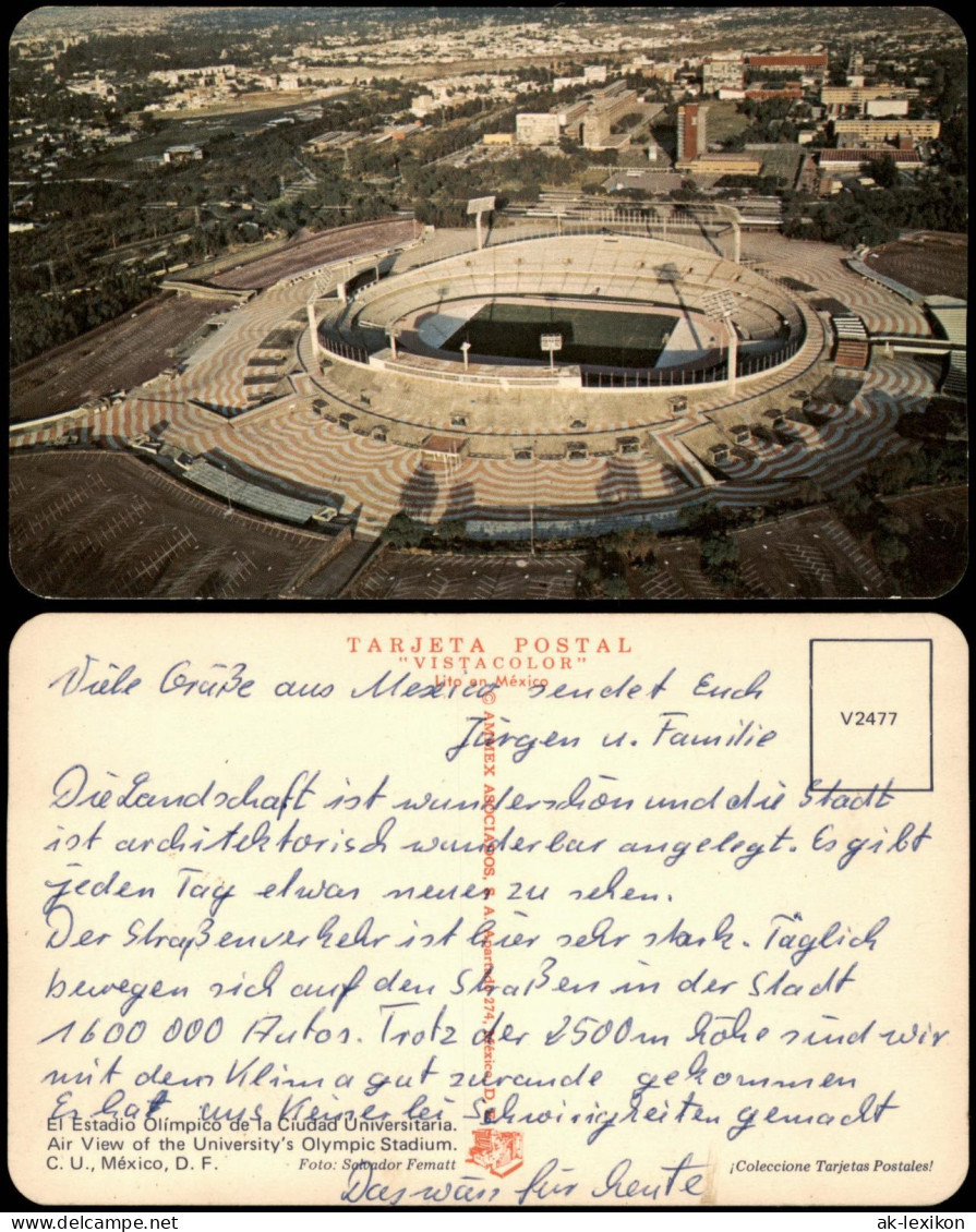 Mexiko-Stadt Ciudad de México (D. F.) Air  University's Olympic Stadium. 1978