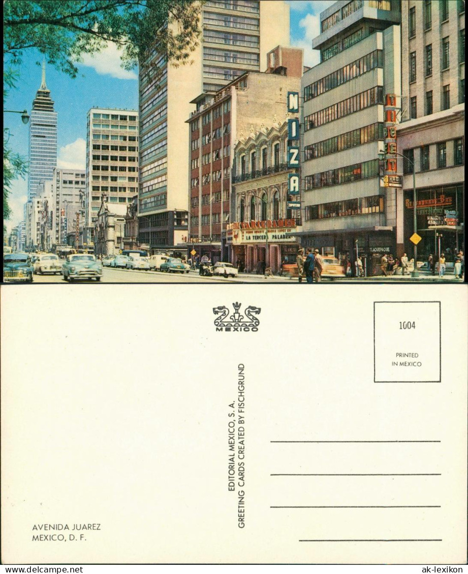 Mexiko-Stadt Ciudad de México (D. F.) Avenida Juarez, Cars & Shops 1955