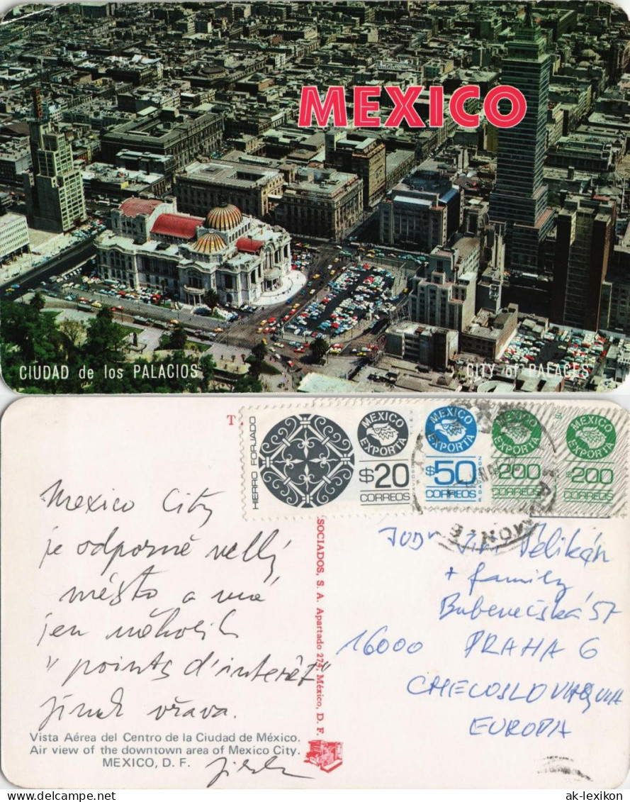 Mexiko-Stadt Ciudad de México (D. F.)   Luftaufnahme Vista Aérea    1970