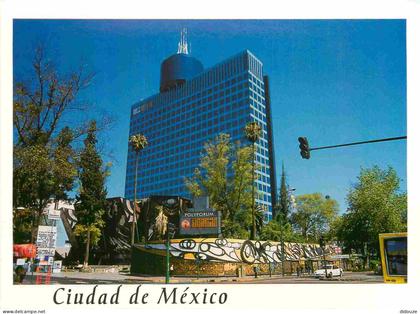 Carte Postale - Mexique - Mexico - El polyforum cultural siqueiros y el edificio del world trade center - Le polyforum c