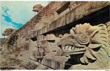 Carte Postale - Mexique - San juan teotihuacan - Cabeza de serpiente - piramides - Tête de serpent pyramides - CPM 138 x