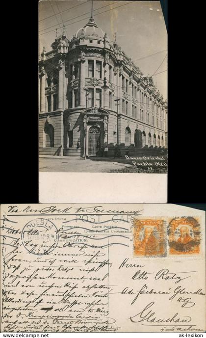 Foto Puebla (Mexico) Banco Oriental Mexiko 1910 Privatfoto