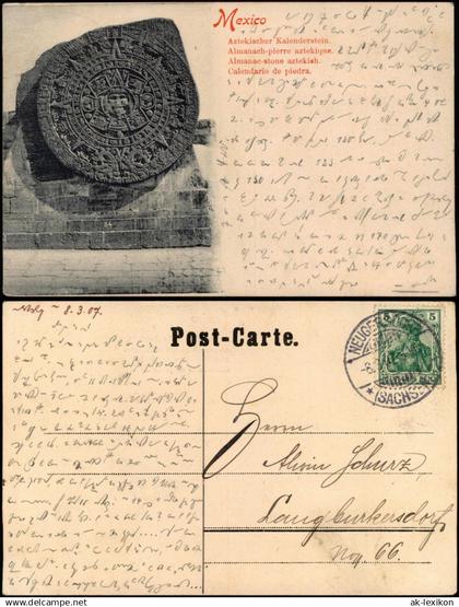 .Mexiko Méjico Aztekischer Kalenderstein. Mexiko México Méjico 1907
