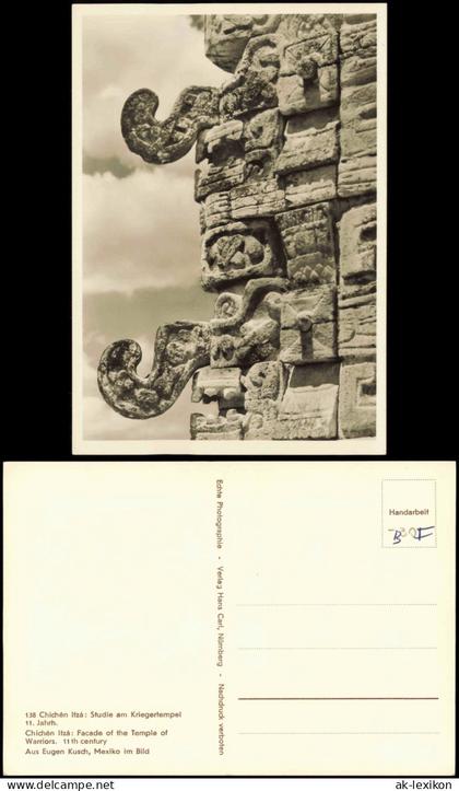 .Mexiko Méjico Mexiko México Méjico Chichén Itzá: Studie am Kriegertempel 1960