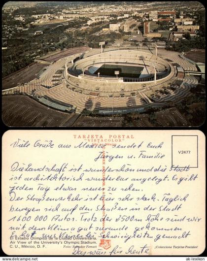 Mexiko-Stadt Ciudad de México (D. F.) Air  University's Olympic Stadium. 1978